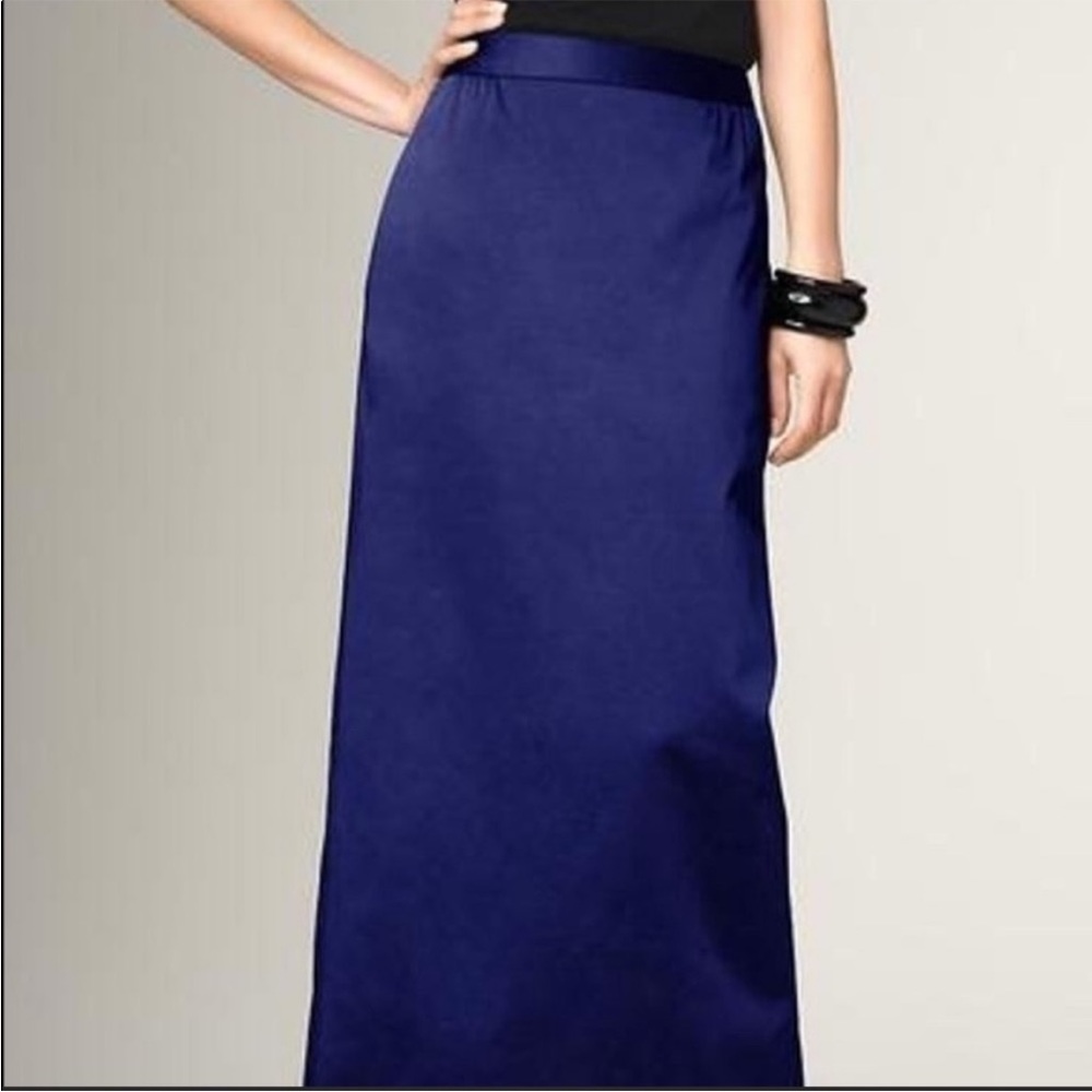 Talbots Royal‎ Blue Satin Maxi Skirt
